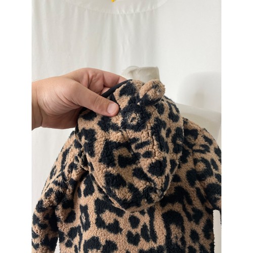 Girl’s Size 3-6 Month’s Teddy Fleece Jacket Joe Fresh Brown and Tan Zip Infant - Bild 4 von 4