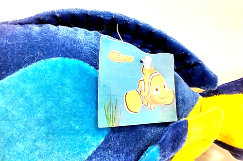 Blue Tang Fish Finding Nemo Plush Stuffed Animal Soft Toy Tush And Hang Tag 12" - Picture 3 of 11