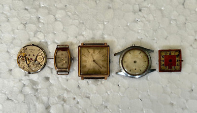 RARE OLD VINTAGE UNIQUE HMT, SYFON, NIW, CANY, SWISS, WATCH BODY, PACK OF 5 PCS,