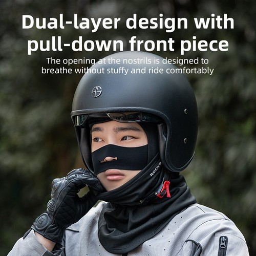 ROCKBROS Fleece Full Face Bicycle Mask Winter Windproof Headgear Stretch Winter - Picture 6 of 9
