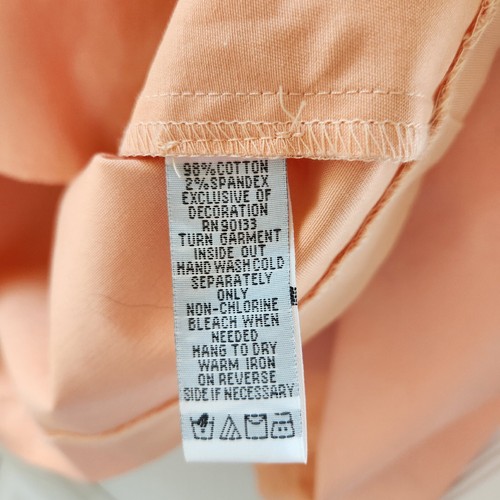 Bob Mackie Wearable Art Topper Jacket XL Peach Floral Cut Out 3/4 Sleeve Pockets - Picture 9 of 10