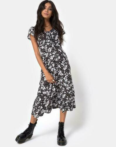 Ladies Motel Rocks Chocolate Brown Fitted Dress. Size XS