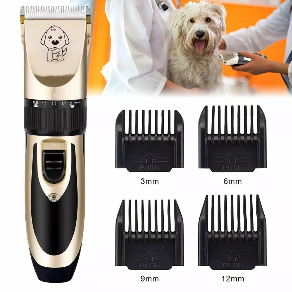 Pet Professional Dog Grooming Hair Clipper Kit Heavy Duty Thick Fur Trimmer Set
