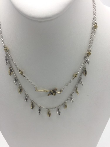 Lucky Brand TwoTone Bee Layer Necklace - Silver-Tone Gold-tone mixed metal L 60 - Picture 1 of 6
