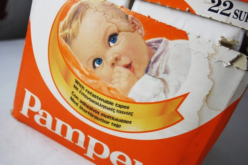 VERY RARE VINTAGE 80'S PAMPERS 22 SUPER 4-10kg 9-22 lbs W. GERMANY NEW ! - Picture 3 of 9