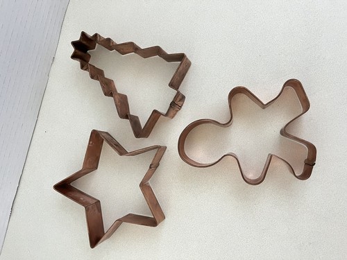 Big Copper Cookie Cutters Christmas Tree Star Gingerbread Man 5-6” - Picture 3 of 7