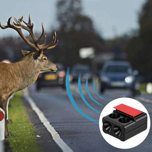 Black 8PCS Ultrasonic Car Deer Alert Whistle Deer Warning Animal Repeller Safety - Picture 5 of 9