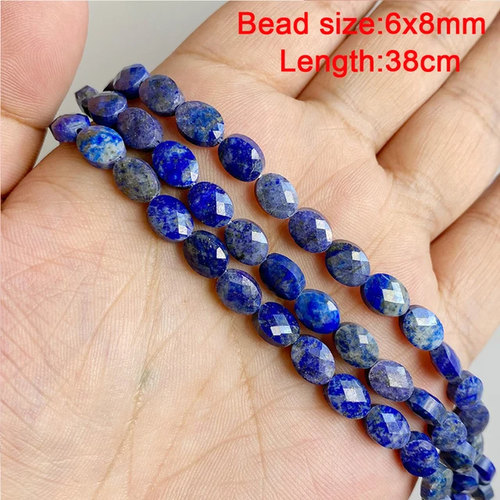 5 Styles Natural Lapis Lazuli Blue Round Rondelle Faceted Loose Stone Beads - Picture 66 of 69