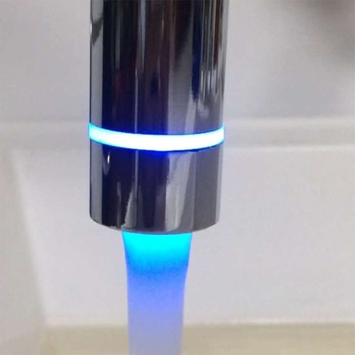 Temperature Indicator LED Faucet Light for Color Changing Water Tap Silver - Picture 4 of 12