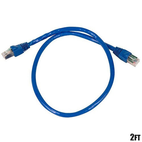 1-30FT Cat6A RJ45 Network LAN Ethernet STP Patch Cable Shield Copper 26AWG Blue - Picture 3 of 12