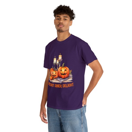 Halloween Espeluznante Cena Camiseta para Mujer y Hombre Unisex Camiseta Algodón Pesado - Imagen 55 de 61