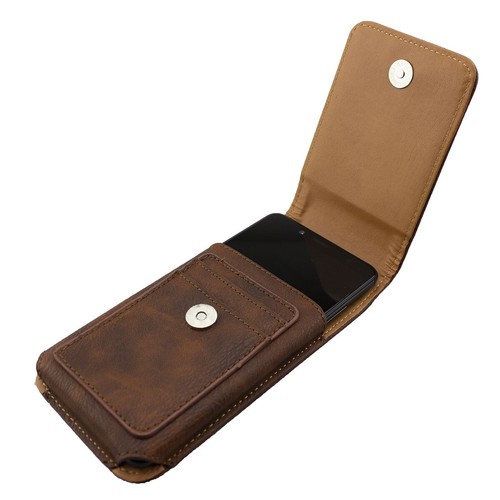 caseroxx Flap Pouch for Samsung Galaxy J7 Pro in brown made of real leather - Picture 2 of 4