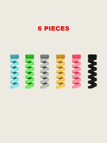 6 Pcs Spiral Cable Protector Charging Cable Wire Organizer For Phone Data Line - Picture 3 of 22