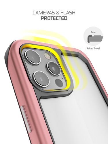 Ghostek ATOMIC Slim Clear Metal Case Designed für Apple iPhone 12 Pro Max mini - Bild 46 von 46