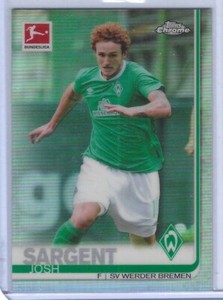 JOSH SARGENT 2019-20 TOPPS CHROME BUNDESLIGA ROOKIE REFRACTOR RC #27
