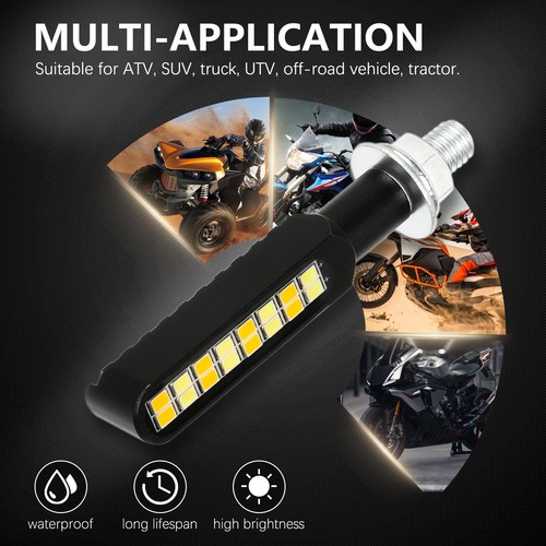 Motorcycle LED Turn Signal Flowing Blinker Lights indicator For Kawasaki KLR650 - Picture 9 of 18