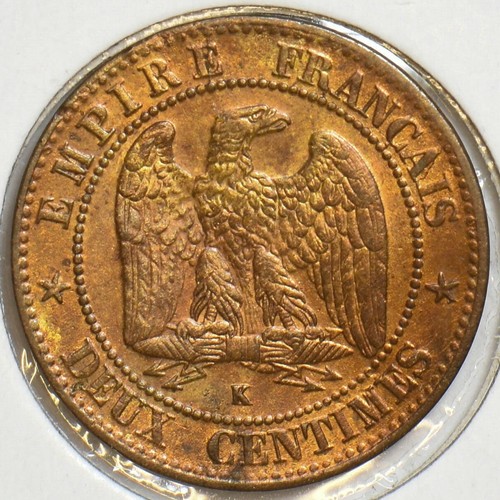 France 1862 K 2 Centimes Eagle animal 298091 combine shipping - Picture 2 of 2