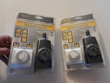 2-Defiant Outdoor Light Sensing Timer and Indoor Basic Timer Combo - Brand New.