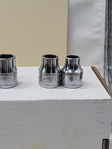 Snap-on FSM 6 Point Metric Short 12 Sockets 21 - 8 Cars NO 10 MM MADE USA - Picture 6 of 14