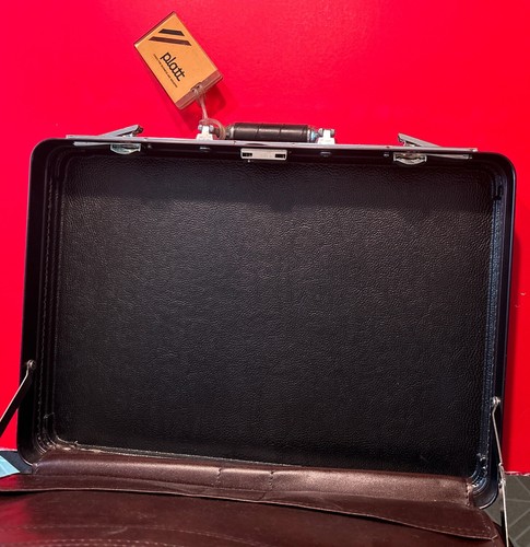 1980’s Vintage Platt Brown Lawyer Business Briefcase Attache Case With Lock NICE - Picture 16 of 24