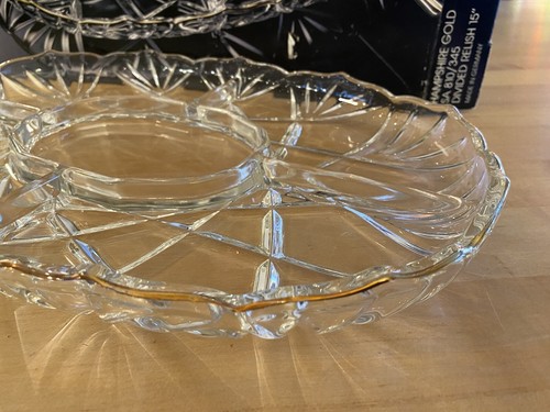 MIKASA Hampshire Gold 15" Oval Divided Relish Dish SA 810/345 Made in Germany - Picture 4 of 12
