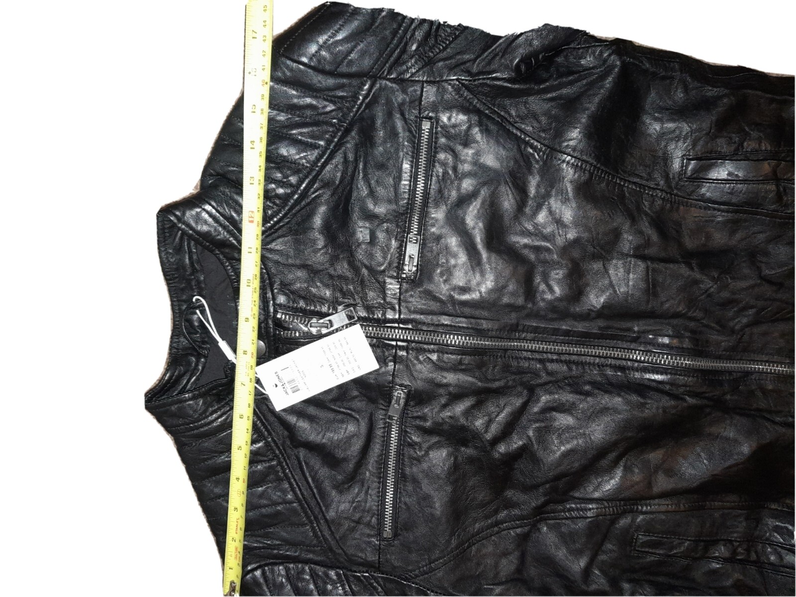 Jack and Jones Leather Jacket Small image 6