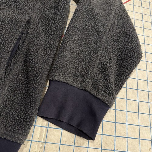 Jachs Cabin Fleece Jacket Mens XL Sherpa Pullover Gray Pockets Outdoors Warm - Picture 3 of 17