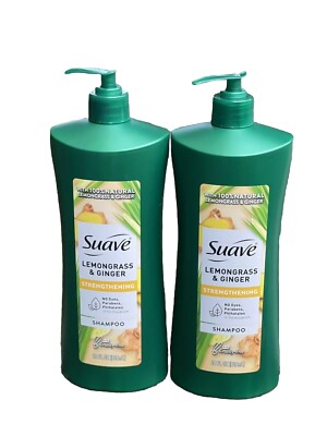 Suave Lemongrass & Ginger Strengthening SHAMPOO Large 28Oz NEW Qty2 DISCONTINUED