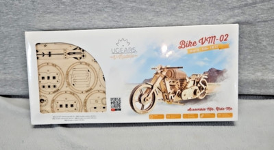 NEW UGEARS V-Models Bike Motorcycle Wooden Mechanical Model 3D Puzzle Kit VM-02
