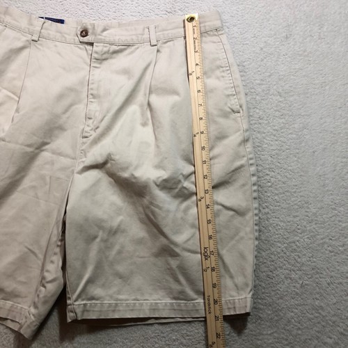 Pendleton Pleated Shorts Mens Size 36 Beige Mid Rise Light Wash Khaki Shorts - Picture 6 of 9