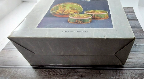 3) NEW Vintage Easter Bunny Rabbit Nesting Round Metal Tins House of Lloyd 1994 - Picture 14 of 19