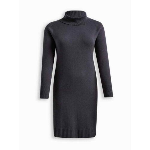 NUOVO $99 TORRID Maglione Vestito Grigio Taglie Forti 2X Al Ginocchio Ultra Morbido Girocollo - Foto 7 di 8