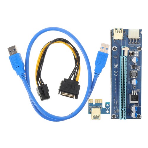  Graphics Card Extension Cable Computer Monitor Power Cord Adapter - Afbeelding 7 van 12