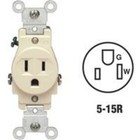 Leviton 5015-ISP 15A Narrow Body Single Receptacle Power Outlet Grounding