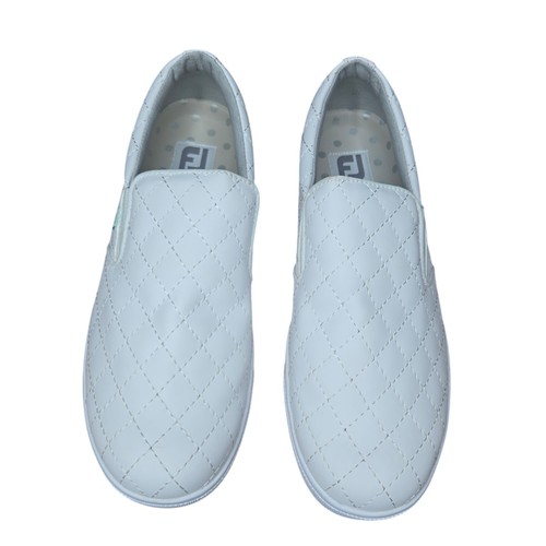 FOOTJOY Sport Women's Retro Golf Sneakers Slip On Loafers White Green Size 9