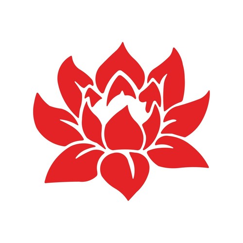 Detailed Lotus flower Vinyl Decal Flower Sticker - Picture 4 of 15