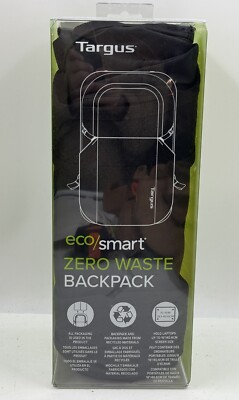 Targus EcoSmart Zero Waste Unisex Backpack Black 15''-16'' Laptop Bag TBB641GL-70