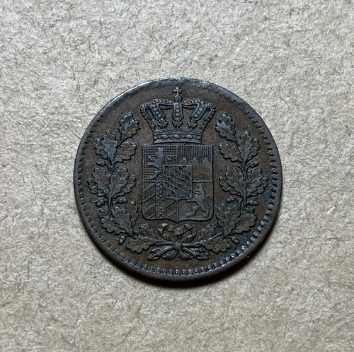 1860 Germany states 1 Pfennig - Bavaria - Maximilian II - High grade - Picture 2 of 2