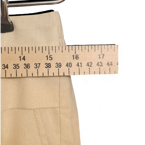New Linen Blend Wide-Leg Culotte Pants – Cream Beige, Women's XL (Fits Like L) - Picture 4 of 6