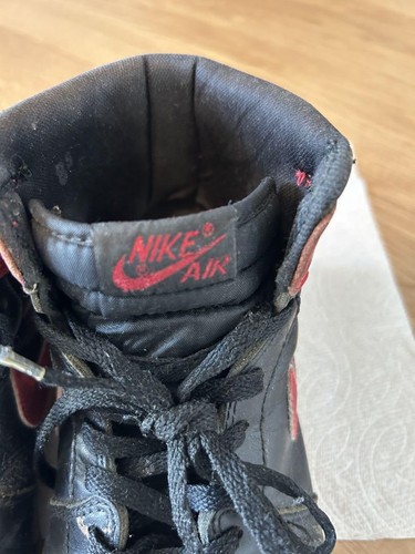 Nike Air Jordan 1 Bred US8.5 Made in China 1994 Reissue Vintage Used Sneakers - Picture 4 of 20