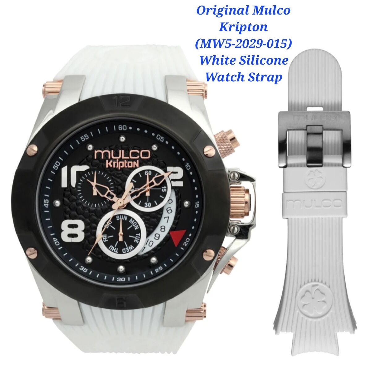 Silicone Watch Strap for Mulco Kripton MW5 2029 015 White eBay