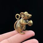 Tabletop Figurine Brass Mouse Animal Statue Sculpture Home Decor Gift Usa