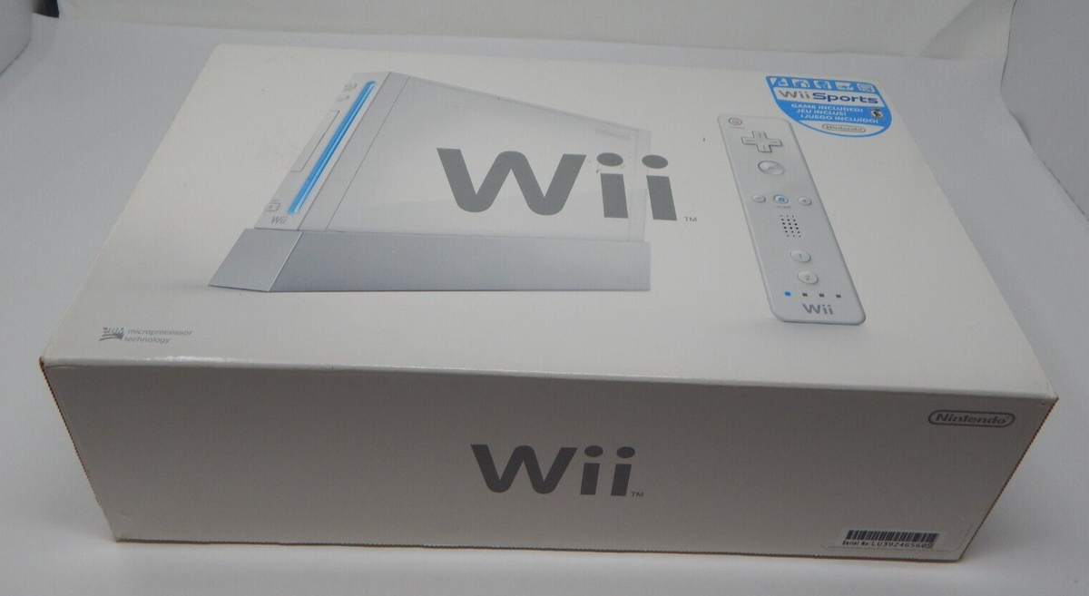 Nintendo Wii Console RVL-001 with Wii Sports Complete in Box CIB