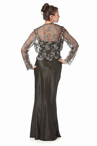 ABENDKLEID MIT BOLERO JACKE DAMEN KLEID SPITZE HOCHZEIT BORDEAUX Gr.40 NEU €249 - Bild 3 von 9