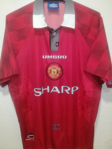 MANCHESTER UNITED 1996-1997 Sharp camiseta shirt trikot maillot maglia umbro - Imagen 1 de 7