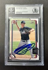 2015 1st Bowman Draft #181 Michael Mike Soroka RC BAS Signed Auto Braves 321