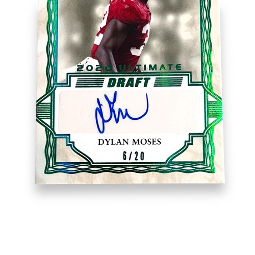 2020 Leaf Ultimate Draft Dylan Moses RC Auto 06/20 Alabama Crimson Tide Jaguars - Picture 2 of 5