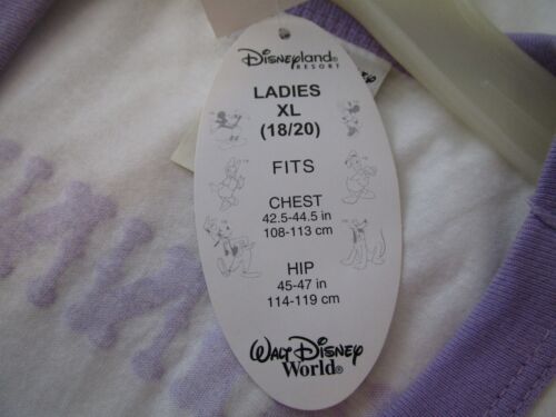 Minnie Mouse T Shirt White/Purple XL Disney Parks Walt Disney World NWT - Picture 6 of 8