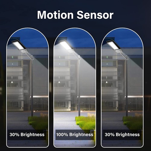 800W Solar Street Lights,Solar Street Lights Outdoor 2Packs 80000LM Dusk to Dawn - Picture 5 of 7