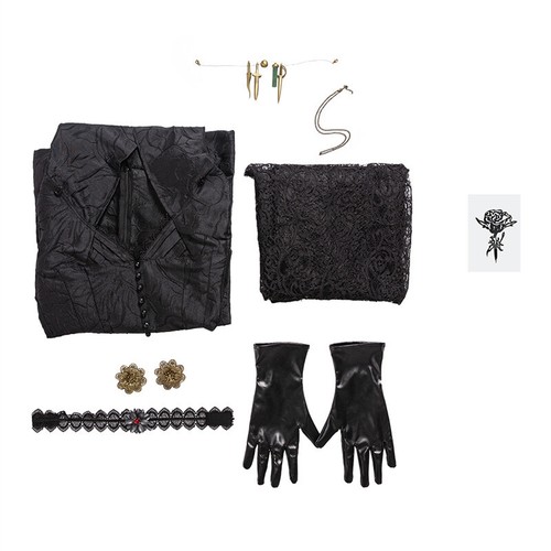 Resident Evil Village Bela Dimitrescu Kleid Cosplay Kostüm Halloween Frauen Menge - Bild 11 von 12